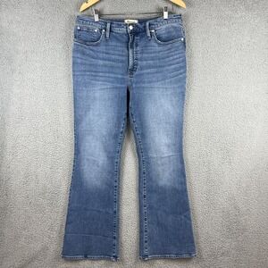 Madewell Skinny Flare Jeans Womens 32 (M: 35x32) Blue Medium Wash Denim Stretch
